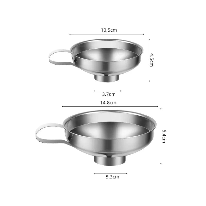 JackedDeals 2 Size Stainless Steel Wide Mouth Canning Funnel