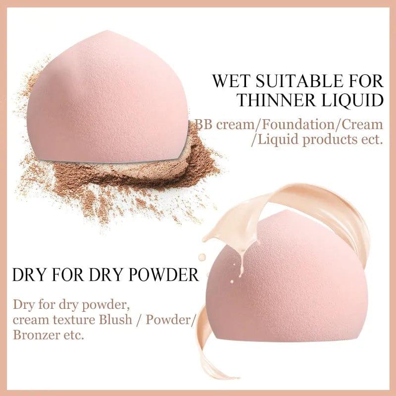 2pc Soft Darling Peach Steamed Bread Beauty Powder Makeup Egg Puff Make Up Sponge Beauty Tools Gifts Sample Makeup Tool - JackedDeals