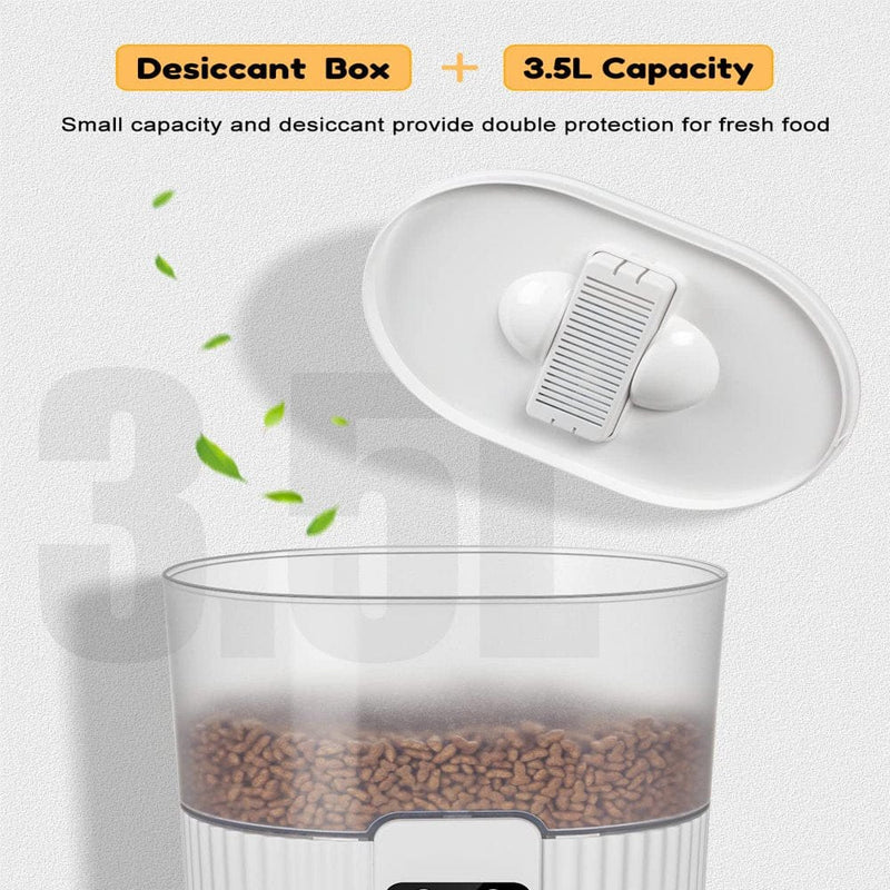 JackedDeals Feeder 3.5L Dual Power Automatic Dry Food Pet Feeder