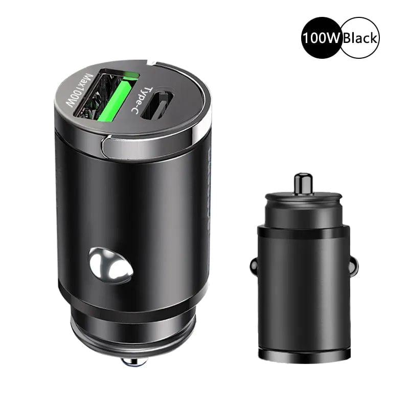 30W or 100W Fast Charging Mini Car Charger - JackedDeals