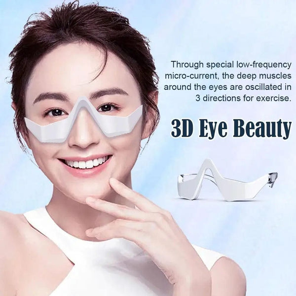 JackedDeals white / China 3D Eye Beauty Instrument EMS Micro-Current Pulse Eye Massager