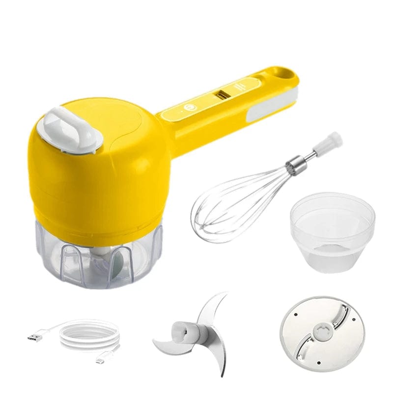 JackedDeals Yellow 3In1 Multifunctional Electric Food Processer/Mixer