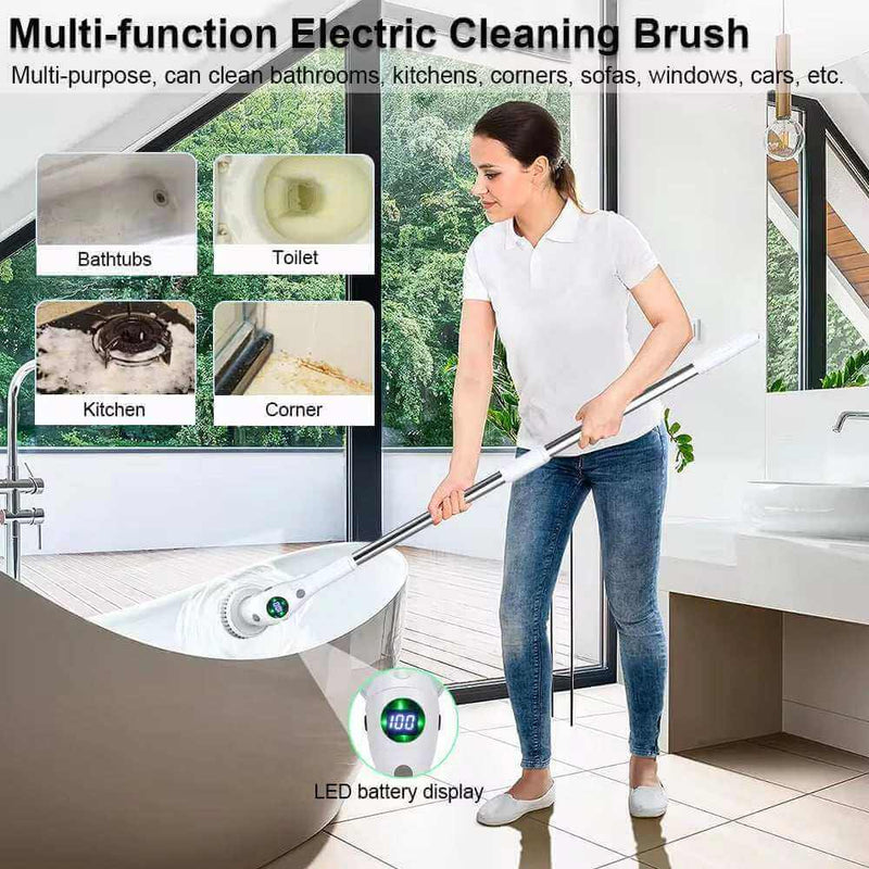 8 In1 Multifunctional Wireless Rotatable Electric Household Brush - JackedDeals