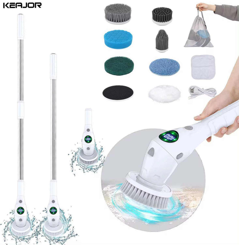 8 In1 Multifunctional Wireless Rotatable Electric Household Brush - JackedDeals