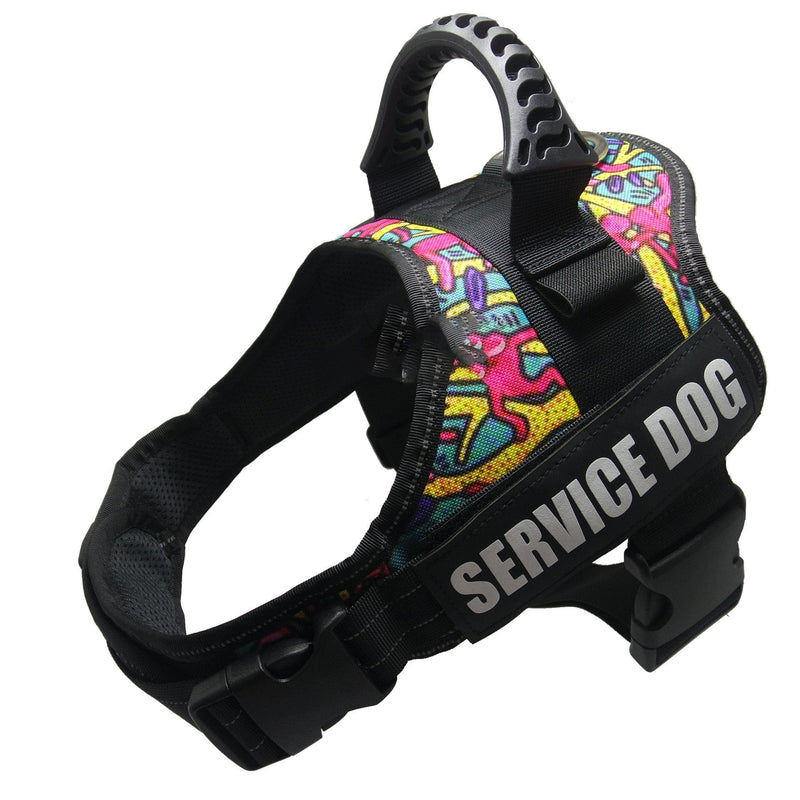 JackedDeals 0 Color graffiti / S Adjustable Pet Dog Harnesses for Small/Medium/Large Dogs