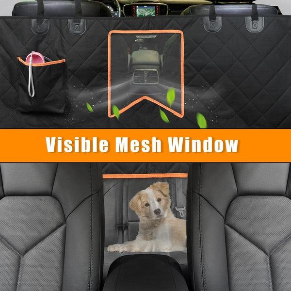 JackedDeals Black / Standard Dog Car Seat Cover for Back Seat, 100% Waterproof