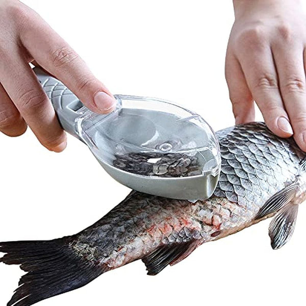 JackedDeals Fish Scaler, Fast Fish Scale Remover, Fish Descaler Tool Skin Brush Scraping Cleaning Peeler Scraper Blue