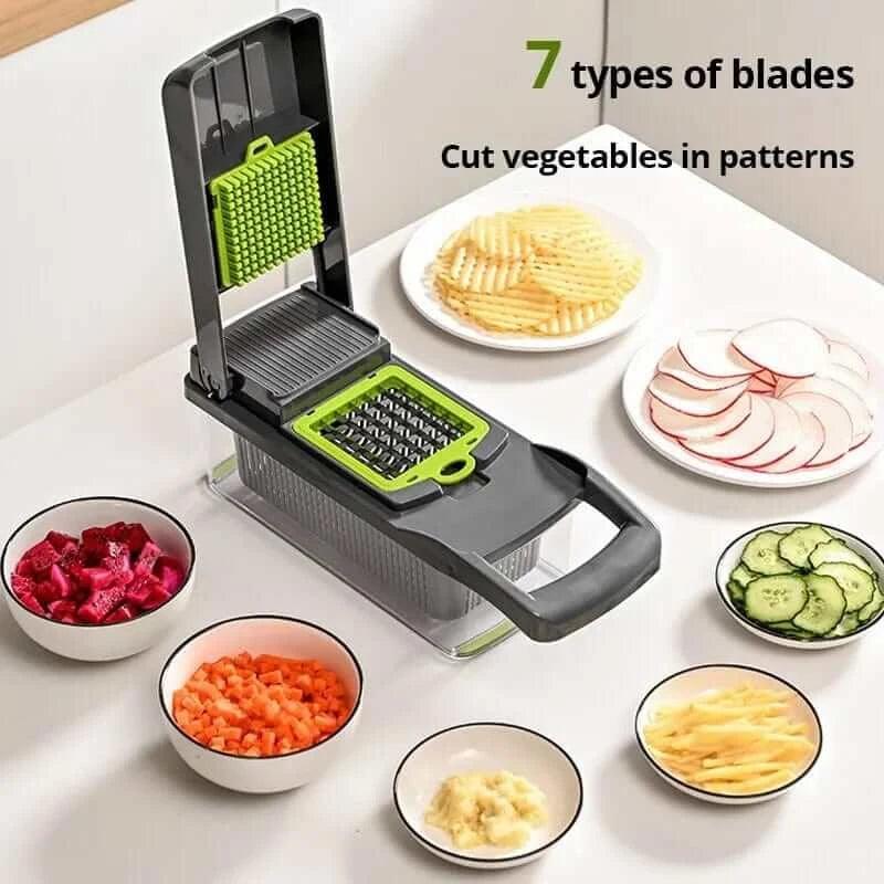 Green Black Vegetable Slicer Cutter - JackedDeals