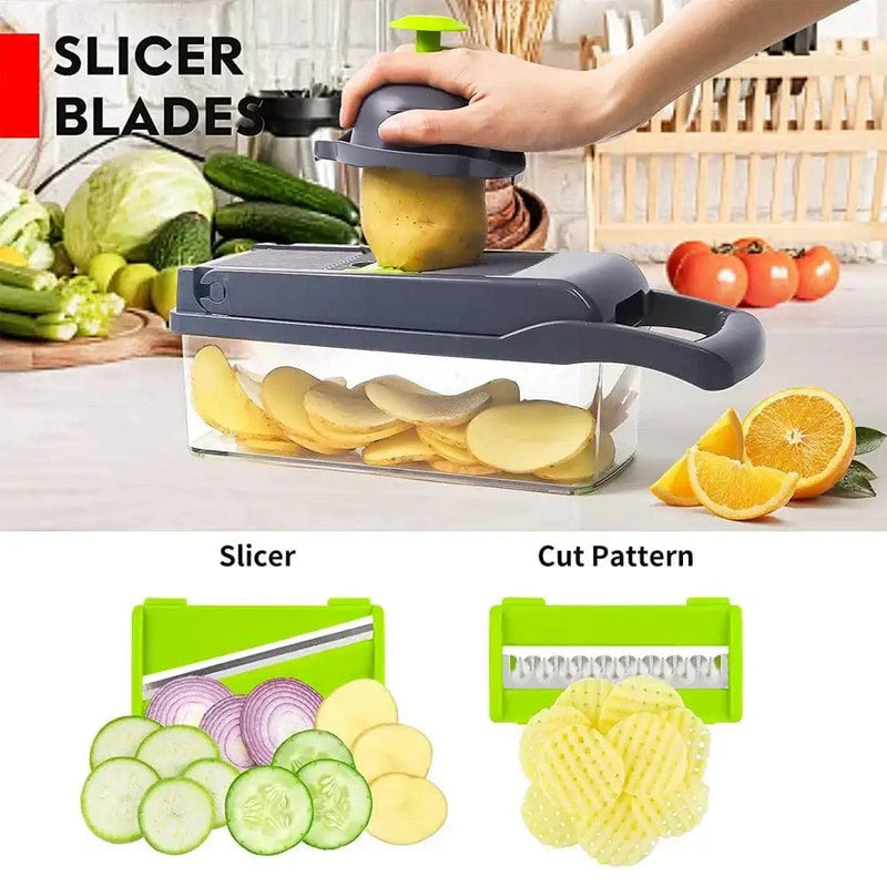 Green Black Vegetable Slicer Cutter - JackedDeals