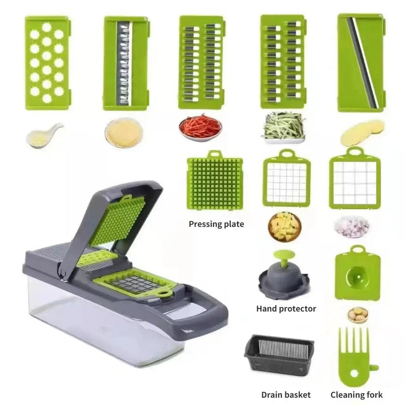 Green Black Vegetable Slicer Cutter - JackedDeals