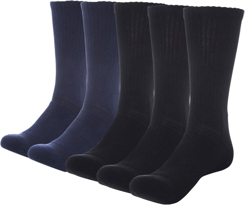 Men's 5 Pairs Thick Cushion Hiking Walking Socks - JackedDeals