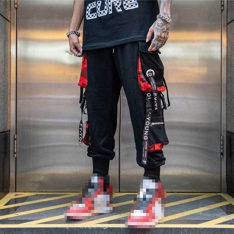 Men's Jogger Pants Punk Cargo Baggy Techwear Hip - JackedDeals