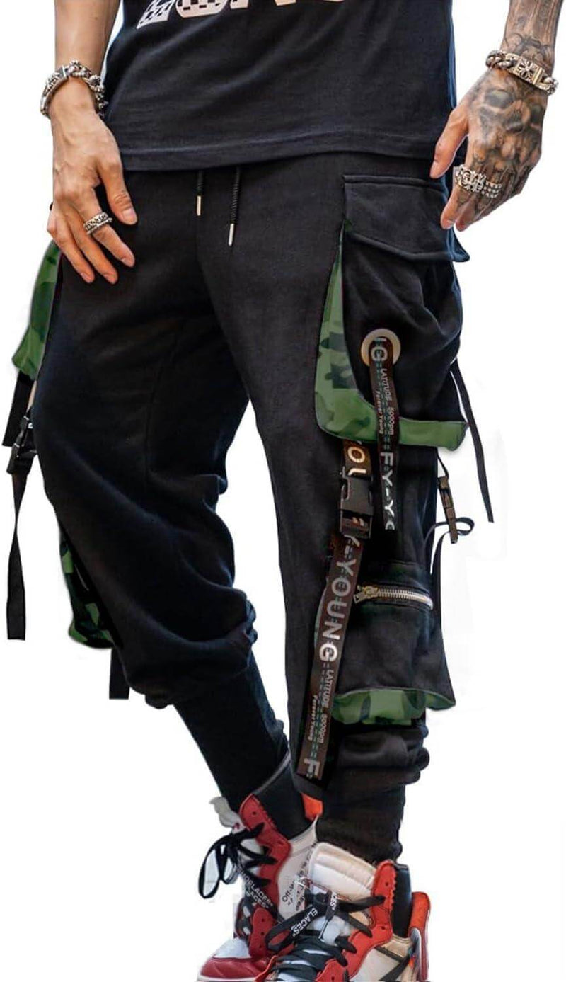 Men's Jogger Pants Punk Cargo Baggy Techwear Hip - JackedDeals