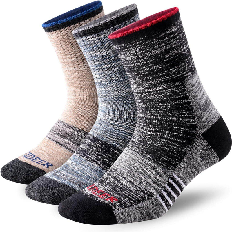 Men's Walking Hiking Socks, Wicking Cushion Quarter - JackedDeals