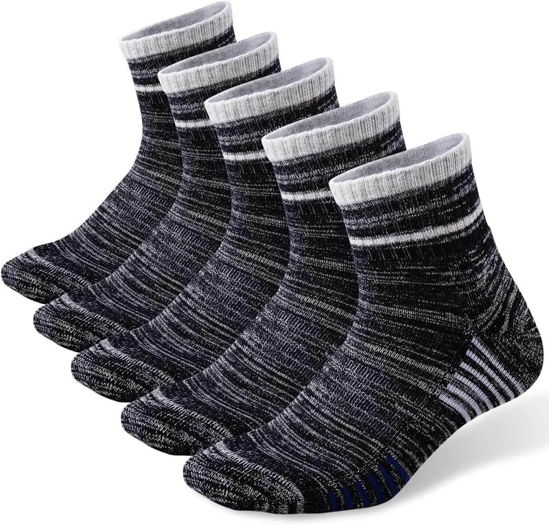 Men's Walking Hiking Socks, Wicking Cushion Quarter - JackedDeals