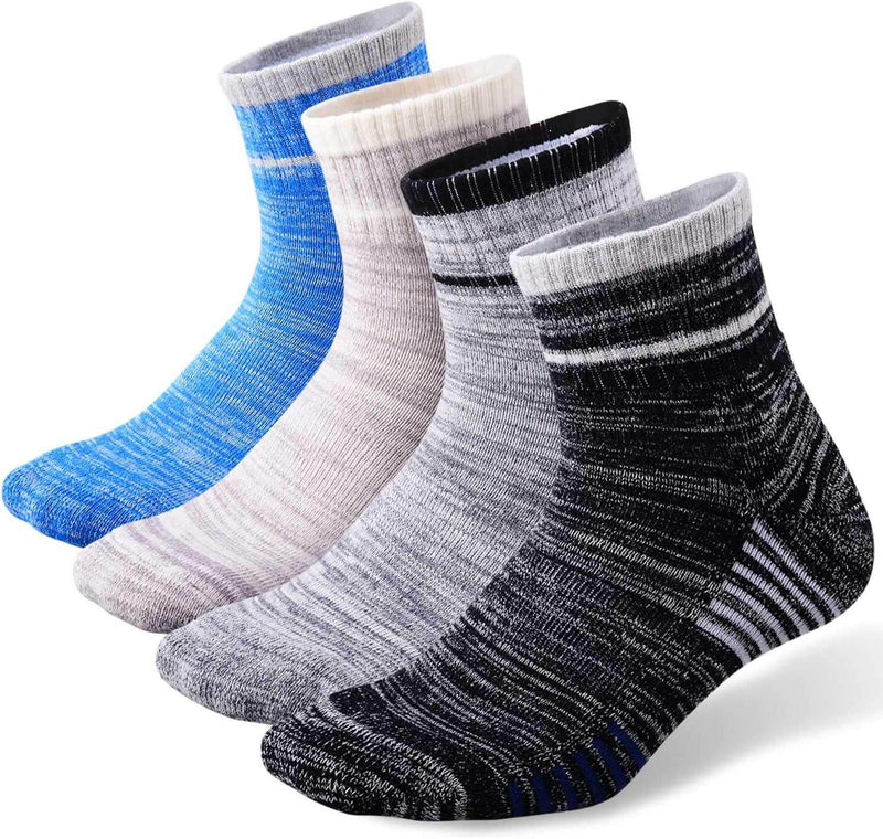 Men's Walking Hiking Socks, Wicking Cushion Quarter - JackedDeals