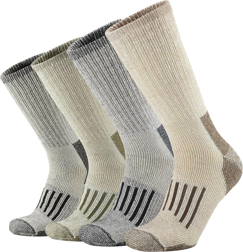 Merino Wool Cushion Crew Socks for Men Outdoor Hiking - JackedDeals