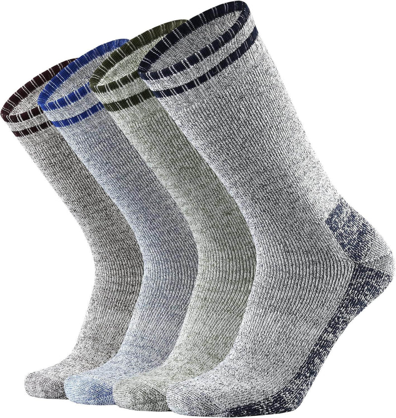 Merino Wool Cushion Crew Socks for Men Outdoor Hiking - JackedDeals