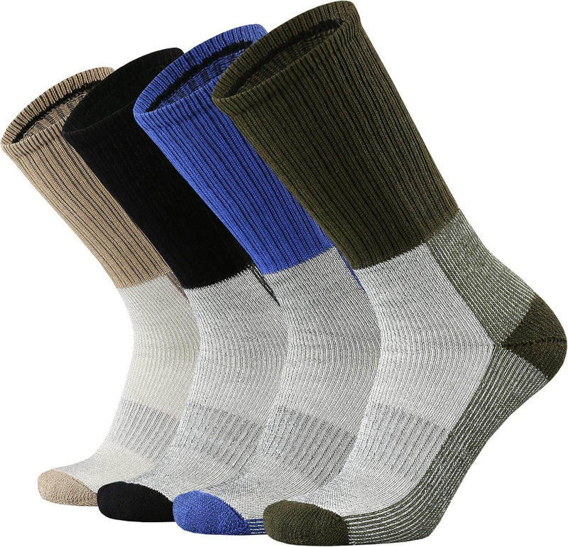 Merino Wool Cushion Crew Socks for Men Outdoor Hiking - JackedDeals