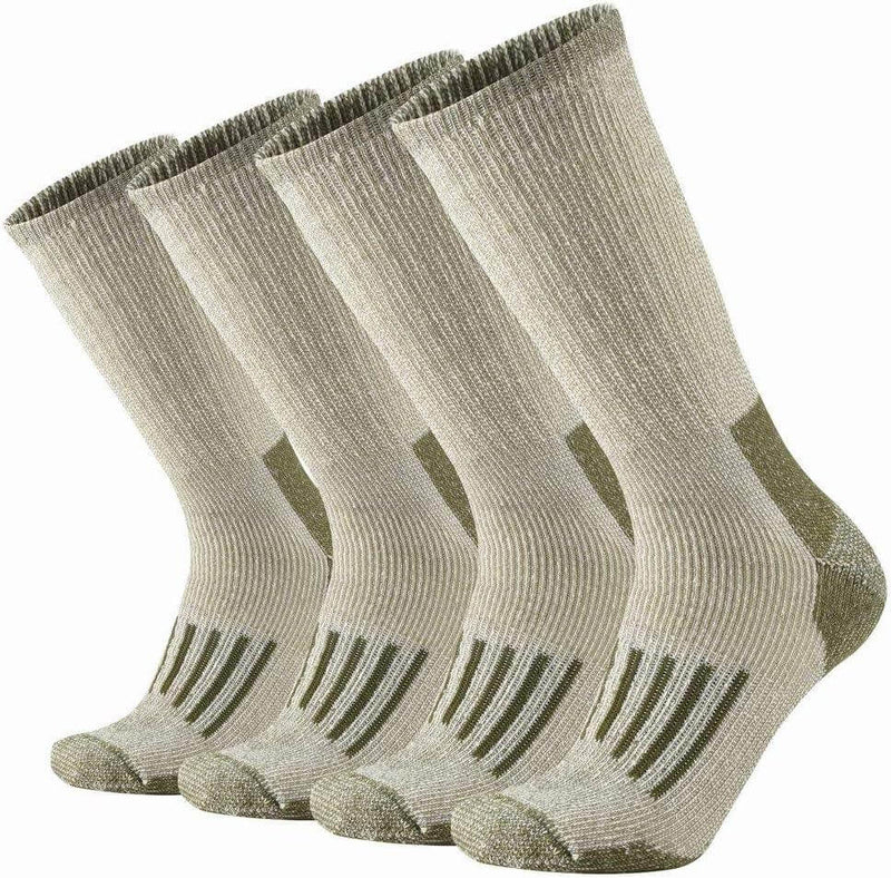 Merino Wool Cushion Crew Socks for Men Outdoor Hiking - JackedDeals