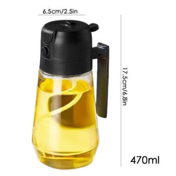 Oil Dispenser and Vinegar Sprayer with 3 Replaceable Nozzles - JackedDeals