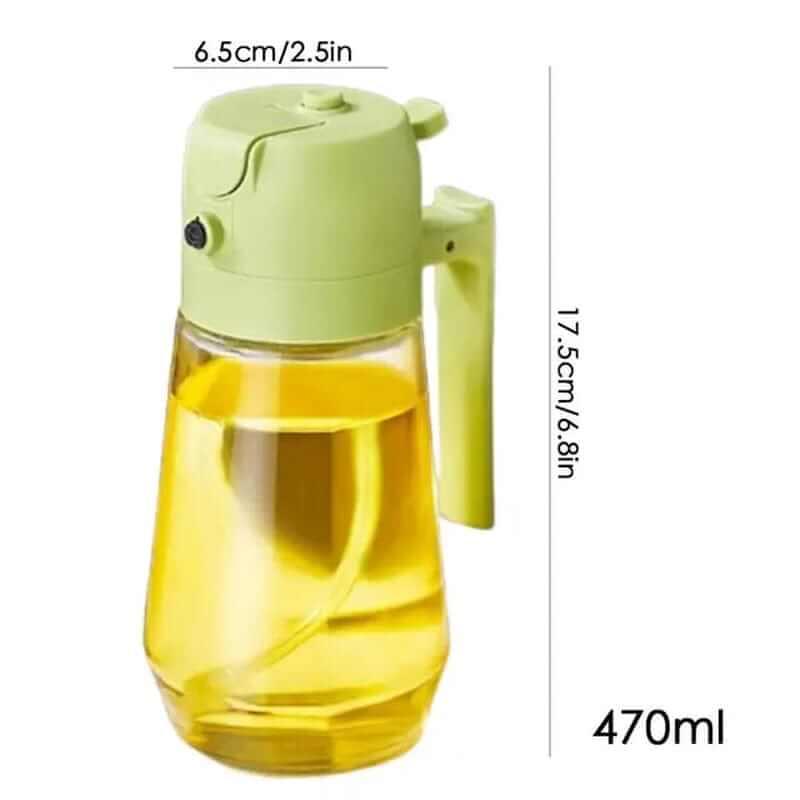 Oil Dispenser and Vinegar Sprayer with 3 Replaceable Nozzles - JackedDeals