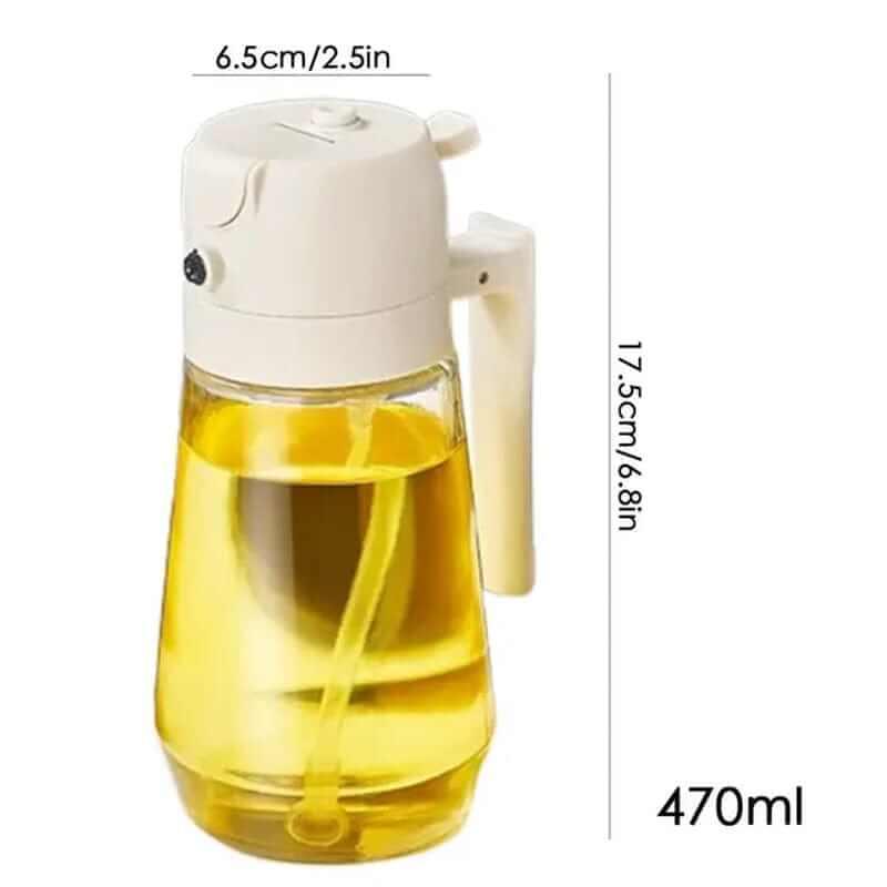 Oil Dispenser and Vinegar Sprayer with 3 Replaceable Nozzles - JackedDeals