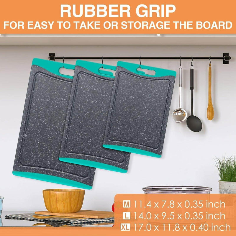 Plastic Cutting Boards for Kitchen (Set of 3) - JackedDeals