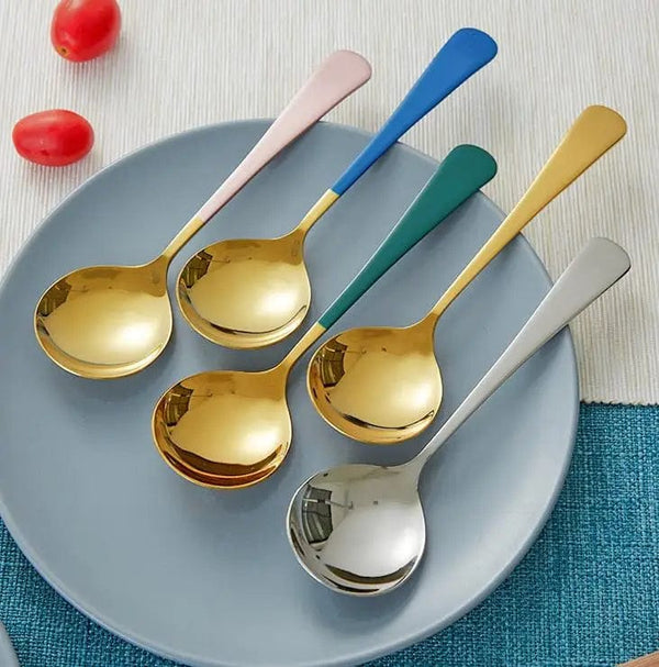 JackedDeals Silver Stainless Steel Round-Headed Tablespoons