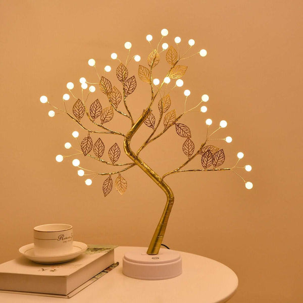JackedDeals Tabletop Tree Lamp, Decorative LED Lights USB or AA Battery Powered for Bedroom Home Party